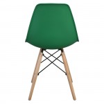 Legno Καρέκλα Τραπεζαρίας  Κουζίνας Πόδια Οξιά Κάθισμα PP Πράσινο 1 Step K D c531443