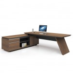 Linea Γραφείο Δεξιά Γωνία Απόχρωση Καρυδί Δρυς Μαύρο c531446