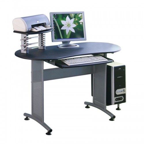 Γραφείο Μέταλλο Βαφή Silver Μαύρο c531447