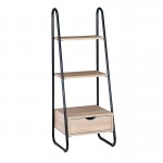 Ραφιέρα Μέταλλο Βαφή Μαύρο Απόχρωση Σημύδας c531448