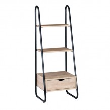 Ραφιέρα Μέταλλο Βαφή Μαύρο Απόχρωση Σημύδας c531448