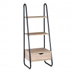 Ραφιέρα Μέταλλο Βαφή Μαύρο Απόχρωση Σημύδας c531448