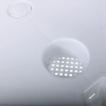 Cool Τραπεζάκι Βοηθητικό Ξαπλώστρας Στοιβαζόμενο PP Άσπρο Ποτηροθήκες Ομπρελοθήκη c531467