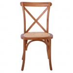 Dest Καρέκλα Τραπεζαρίας Οξιά Καρυδί Κάθισμα Ψάθα Στοιβαζόμενη c531478