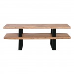 Liz Έπιπλο TV Μέταλλο Βαφή Μαύρο Ξύλο Ακακία Φυσικό c531481