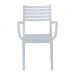 Olia Πολυθρόνα Τραπεζαρίας Κήπου Στοιβαζόμενη PP UV Protection Απόχρωση Άσπρο c531524