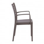 Olia Πολυθρόνα Τραπεζαρίας Κήπου Στοιβαζόμενη PP UV Protection Απόχρωση Tortora c531525