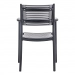 Akto Πολυθρόνα PP UV Μαύρο Γκρι c531527