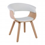 Ermis Πολυθρόνα Φυσικό Pu Άσπρο c531530