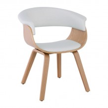 Ermis Πολυθρόνα Φυσικό Pu Άσπρο c531530