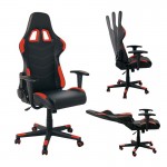 Gaming Πολυθρόνα Γραφείου Ανάκλιση Πλάτης έως 90 Pu Μαύρο Κόκκινο c531531