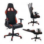 Gaming Πολυθρόνα Γραφείου Ανάκλιση Πλάτης έως 90 Pu Μαύρο Κόκκινο c531531