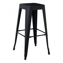 Intra Σκαμπό Bar Στοιβαζόμενο Μέταλλο Βαφή Μαύρο Extra Matte c531537