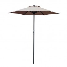 Umbrella Αλουμινίου Χωρίς Flaps Σκελετός Ανθρακί Ύφασμα Μπεζ c531540