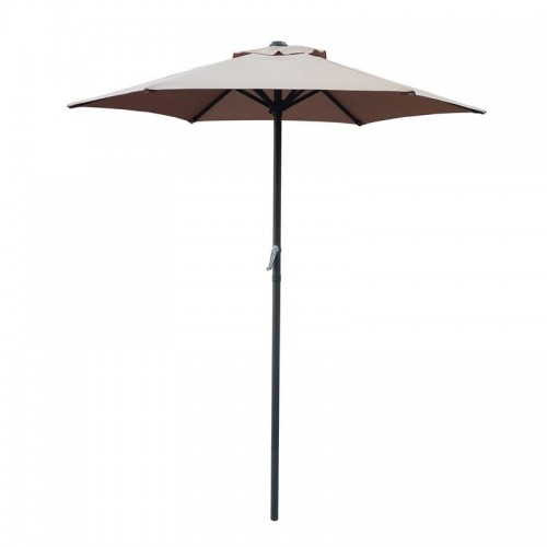 Umbrella Αλουμινίου Χωρίς Flaps Σκελετός Ανθρακί Ύφασμα Μπεζ c531540