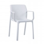 Sito Πολυθρόνα Kήπου Βεράντας PP UV Άσπρο 54x55x83cm c531556