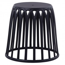 Soba Σκαμπό Στοιβαζόμενο PP UV Μαύρο c531561