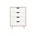 Notte Συρταριέρα με 4 Συρτάρια Απόχρωση Sonoma Άσπρο c531576