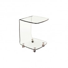 Vetro Trolley Τραπεζάκι Βοηθητικό Διάφανο Γυαλί 10mm c531652
