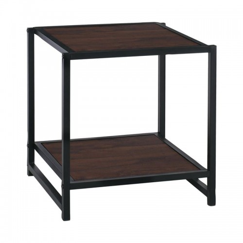 Atti Κομοδίνο Μέταλλο Βαφή Μαύρο Mdf Καρυδί c531654