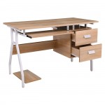 Uno Γραφείο Η Υ Μέταλλο Βαφή Άσπρο Melamine Απόχρωση Sonoma c531694