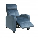 Roto Πολυθρόνα Relax Σαλονιού Καθιστικού Γκρι Μπλε Velure c531716