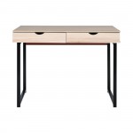 Γραφείο με 2 Συρτάρια Μέταλλο Βαφή Μαύρο Maple c531752