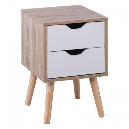 Notte Κομοδίνο Απόχρωση Sonoma Άσπρο Πόδι Φυσικό c531779