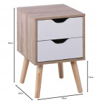 Notte Κομοδίνο Απόχρωση Sonoma Άσπρο Πόδι Φυσικό c531779