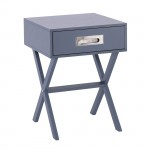 Luci Κομοδίνο Γκρι Λάκα MDF c531783