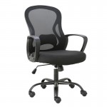 Πολυθρόνα Γραφείου Βάση Μέταλλο Βαφή Μαύρο Mesh Μαύρο PP Μαύρο c531801