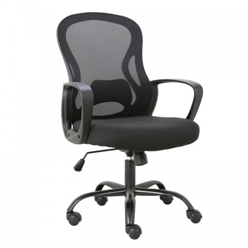 Πολυθρόνα Γραφείου Βάση Μέταλλο Βαφή Μαύρο Mesh Μαύρο PP Μαύρο c531801
