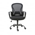 Πολυθρόνα Γραφείου Βάση Μέταλλο Βαφή Μαύρο Mesh Μαύρο PP Μαύρο c531801