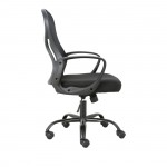 Πολυθρόνα Γραφείου Βάση Μέταλλο Βαφή Μαύρο Mesh Μαύρο PP Μαύρο c531801