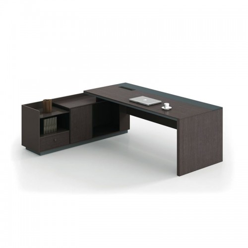 Avanzo Γραφείο Αριστερή Γωνία Σκούρο Καρυδί Sky Grey c531833