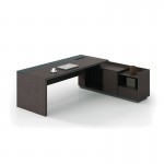 Avanzo Γραφείο Δεξιά Γωνία Σκούρο Καρυδί Sky Grey c531836