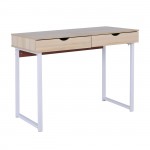 Γραφείο με 2 Συρτάρια Μέταλλο Βαφή Άσπρο Maple c531902