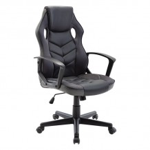 Gaming Πολυθρόνα Mesh Pu Μαύρο Γκρι c531905