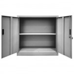 Mobil ντουλάπι Δίφυλλο 2 Ράφια Εσωτερικά Μέταλλο Βαφή Γκρι c531930