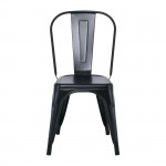 Intra Καρέκλα Στοιβαζόμενη Μέταλλο Βαφή Μαύρo c531932