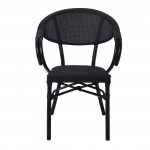 Kosta Πολυθρόνα Dining Αλουμινίου Απόχρωση Μαύρο Textilene Μαύρο c531954