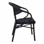 Kosta Πολυθρόνα Dining Αλουμινίου Απόχρωση Μαύρο Textilene Μαύρο c531954