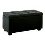 Nice Σκαμπό με Αποθηκευτικό Χώρο Ταμπουρέ PU Μαύρο c531958