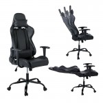 Gaming Πολυθρόνα Γραφείου Ανάκλιση Πλάτης έως 90 Pu Μαύρο c531978