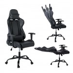 Gaming Πολυθρόνα Γραφείου Ανάκλιση Πλάτης έως 90 Pu Μαύρο c531978