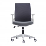 Πολυθρόνα Γραφείου Άσπρο Γκρι Mesh Γκρι Ύφασμα Γκρι c532020