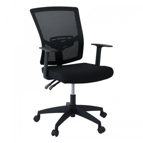 Πολυθρόνα Γραφείου Μαύρο Mesh Ύφασμα Μαύρο c532058
