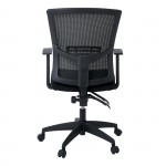 Πολυθρόνα Γραφείου Μαύρο Mesh Ύφασμα Μαύρο c532058