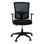 Πολυθρόνα Γραφείου Μαύρο Mesh Ύφασμα Μαύρο c532058