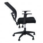 Πολυθρόνα Γραφείου Μαύρο Mesh Ύφασμα Μαύρο c532058